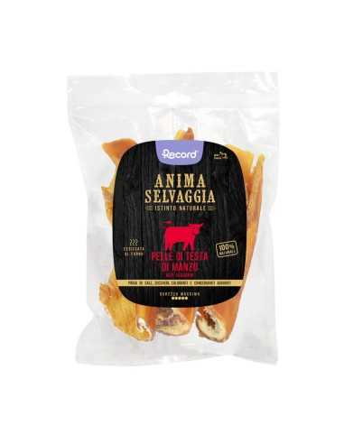 Dried meat snack for dogs 2 pcs Anima Selvaggia beef head skin 45 g - Record