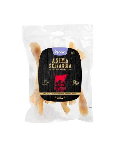 Dried meat snacks for dogs tendon beef Anima Selvaggia 50 g - Record