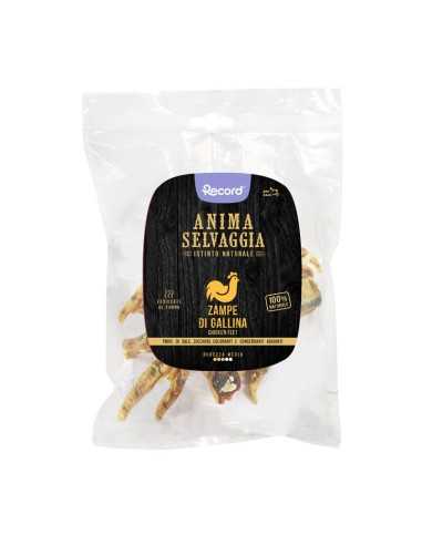 Dried meat snack for dogs chicken feet Anima Selvaggia 50 g - Record