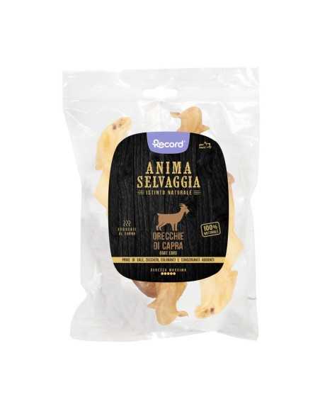 Dried meat snacks for dogs 2 pcs goat ears Anima Selvaggia 30 g - Record