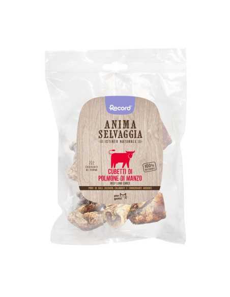 Dried meat snack for cats cubes beef lung Anima Selvaggia 45 g - Record
