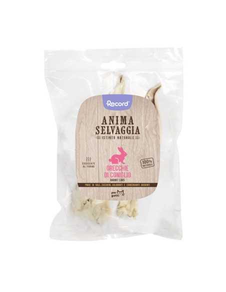 Dried meat snacks for cats 2 pcs ears rabbit Anima Selvaggia 20 g - Record