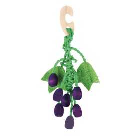 Grape rodent toy made of wood, paper and loofah - Best Friend