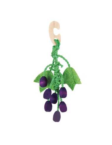 Grape rodent toy made of wood, paper and loofah - Best Friend