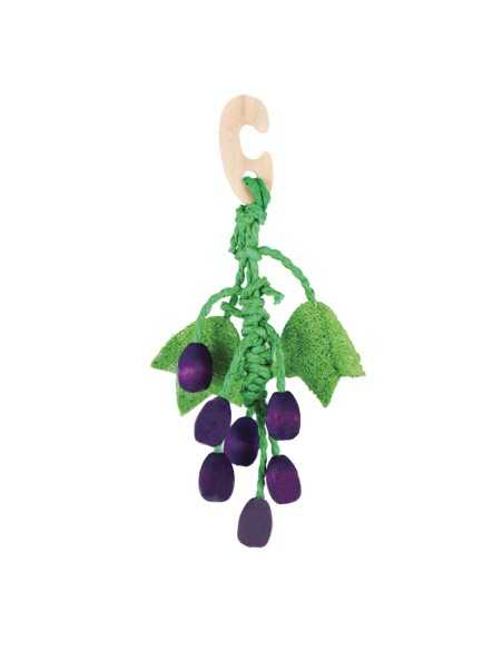 Grape rodent toy made of wood, paper and loofah - Best Friend