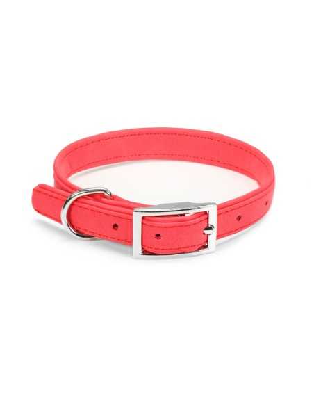 Suede leatherette dog collar - Record