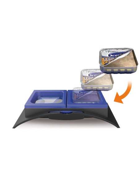 Double bowl with removable trays - Record