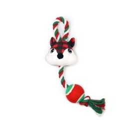 Christmas plush with rope and tennis ball - Record