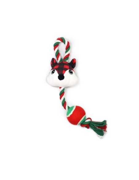 Christmas plush with rope and tennis ball - Record