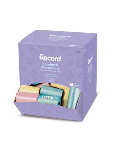 Display sacchetti igienici per cane, 80 rotoli 27x30 cm - Record