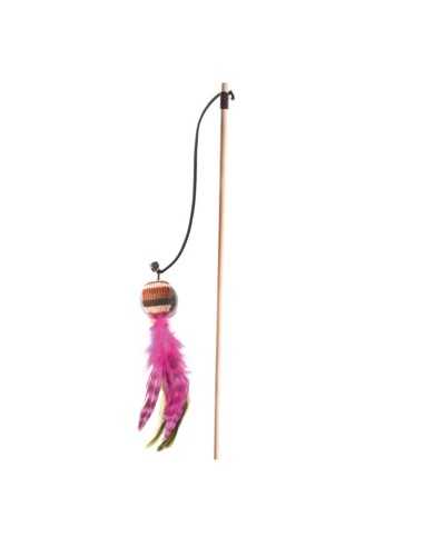 Cat teaser with yarn toy 6 pcs/pack - Record