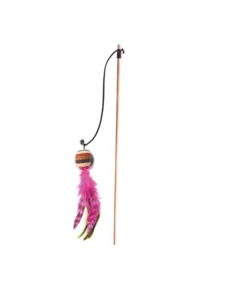 Cat teaser with yarn toy 6 pcs/pack - Record