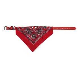 Leather dog collar with bandana - Record