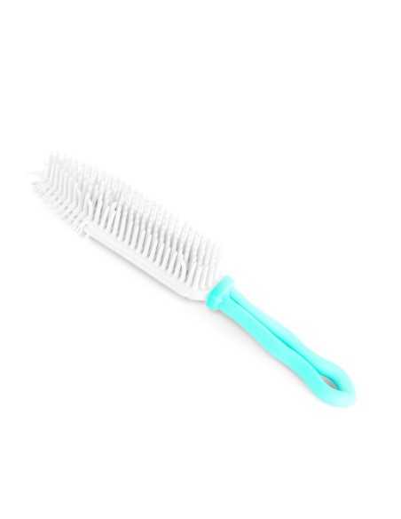 Pet and fabric hair capture brush with rubber bristles - Record