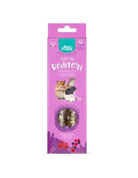 Natural snack sticks for small rodents with berries 115 g - Best Friend