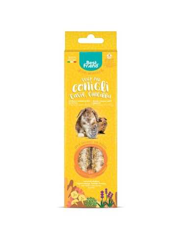 Natural snack sticks for rabbits, guinea pigs and chinchillas with banana and alfalfa 115 g - Best Friend