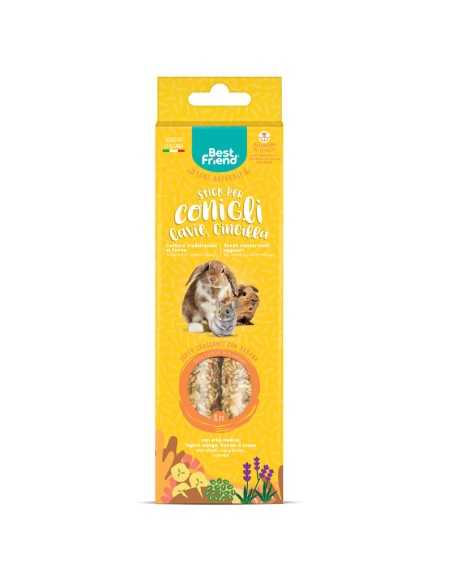 Natural snack sticks for rabbits, guinea pigs and chinchillas with banana and alfalfa 115 g - Best Friend