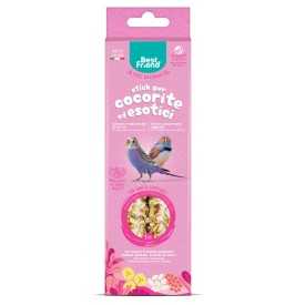 Stick naturali per cocorite ed uccelli esotici con frutta tropicale 85 g - Best Friend