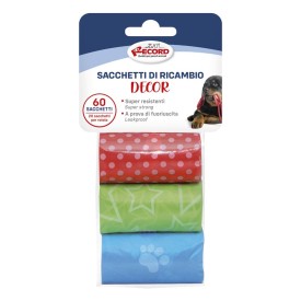 Sacchetti igienici per cani Decor, 3 rotoli/60 sacchetti 27x30 cm