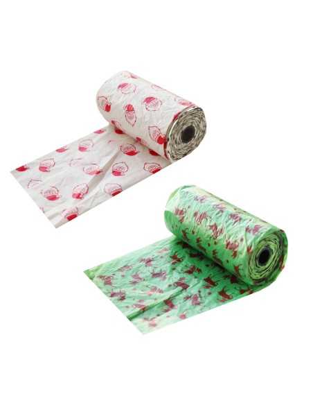Christmas hygienic bags for dogs , 3 rolls/60 bags 27x30 cm - Record