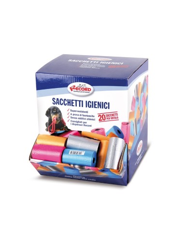 Display da banco sacchetti igienici per cane, 80 rotoli 27x30 cm