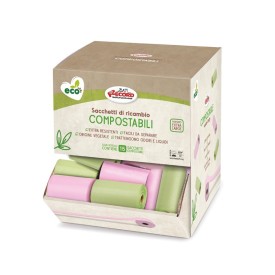 Dispenser sacchetti igienici compostabili 22x33 cm, 80 rotoli