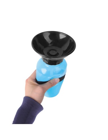 Borraccia portatile 500 ml River blu con ciotola integrata