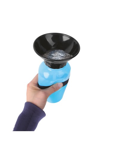 Borraccia portatile 500 ml River blu con ciotola integrata
