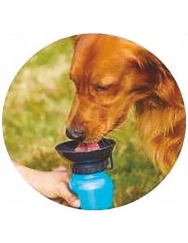 Borraccia portatile 500 ml River blu con ciotola integrata