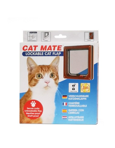 Porta con blocco Bianco- marrone Cat-mate