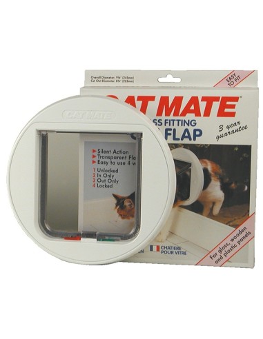 Porta tonda per vetro bianco Cat-mate