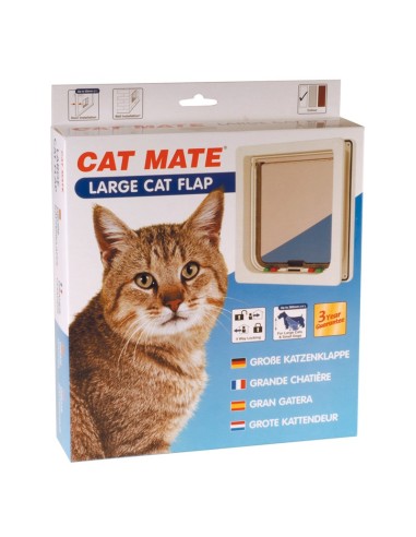 Cat-mate porta per gatti con blocco bianco- marrone