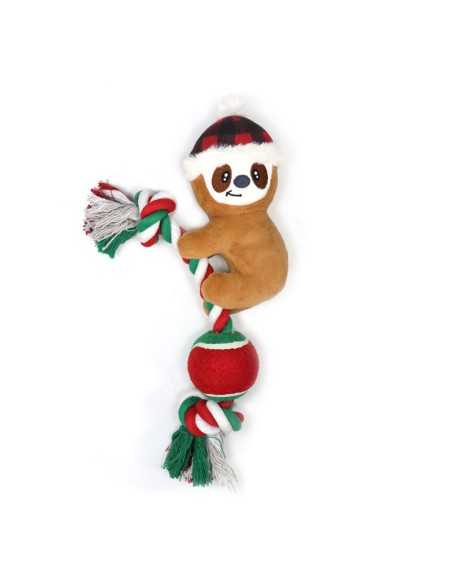 Christmas plush with rope and tennis ball - Record