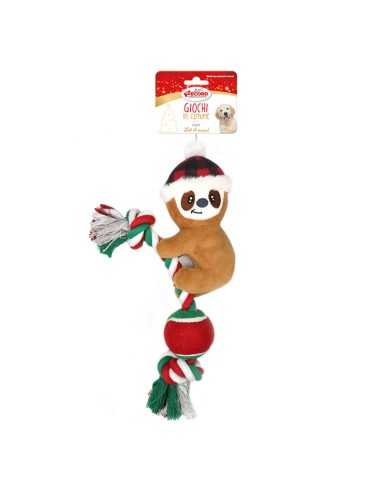 Christmas plush with rope and tennis ball - Record