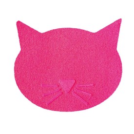 Tappetino sottociotola in PVC rosa a forma di musino gatto