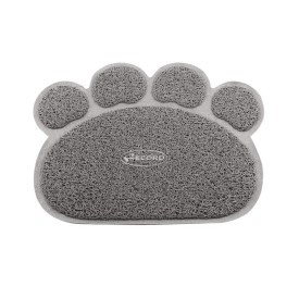 Tappetino sottociotola in PVC grigio a forma di zampa