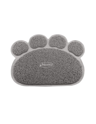 Tappetino sottociotola in PVC grigio a forma di zampa