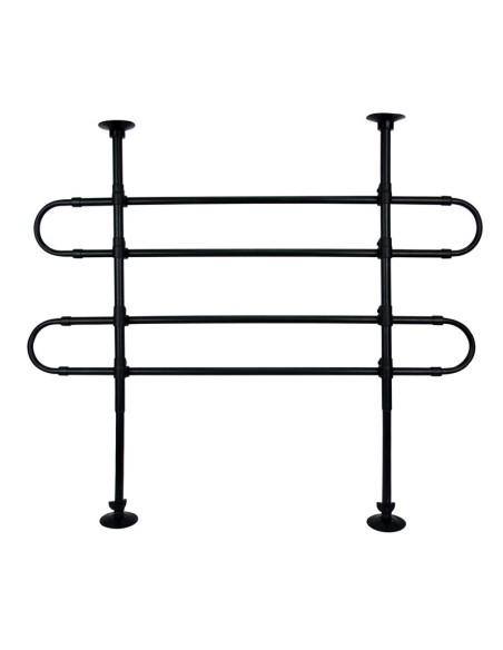 Divisorio auto a due barre in metallo per cani