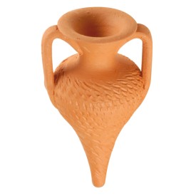 Clay striped amphora for aquarium 9 cm - Acquafriend