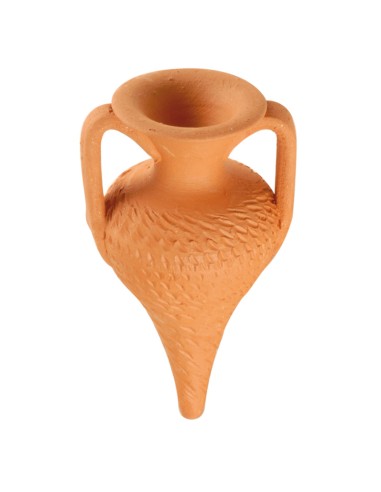 Clay striped amphora for aquarium 9 cm - Acquafriend