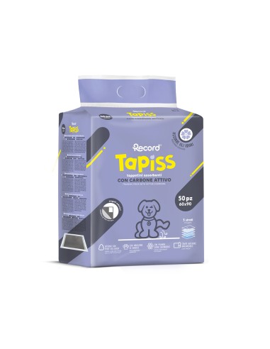Tapiss absorbent charcoal puppy pads 60 x 90 cm - Record