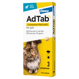 AdTab flavoured tablet for cats against fleas and ticks - ADTAB