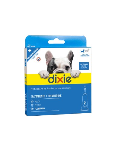 Permethrin-based spot-on anti-flea for dogs 2x pipettes - Dixie