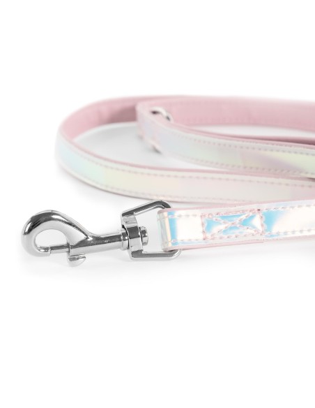 Synthetic leather cat and dog leash with iridescent coating - Record