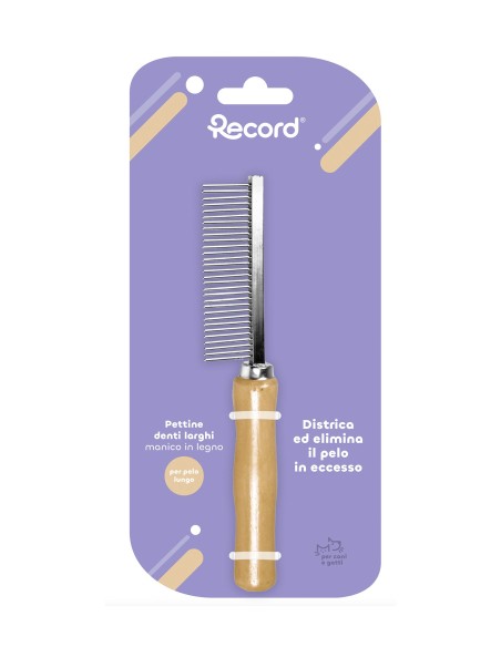 Metal comb medium teeth 17x3 cm - Record