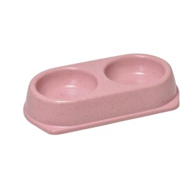 Ciotola doppia in bamboo con gommini antiscivolo