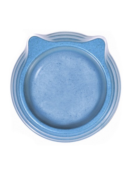 Ciotola in bamboo Ø 13 cm a forma di musetto gatto con gommini antiscivolo