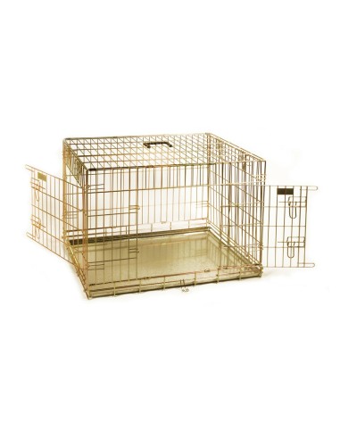 Gabbia pieghevole in ferro zincato per trasporto cani