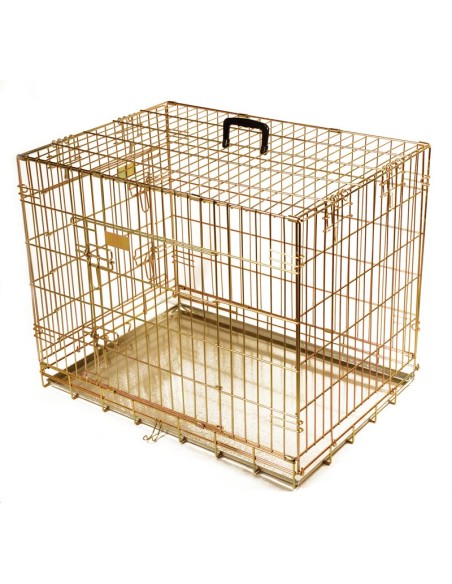 Gabbia pieghevole in ferro zincato per trasporto cani