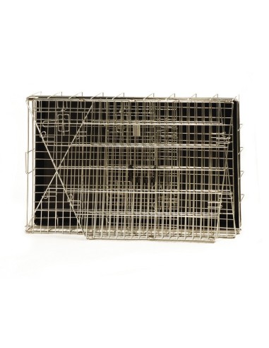 Gabbia obliqua pieghevole in ferro zincato per trasporto cani